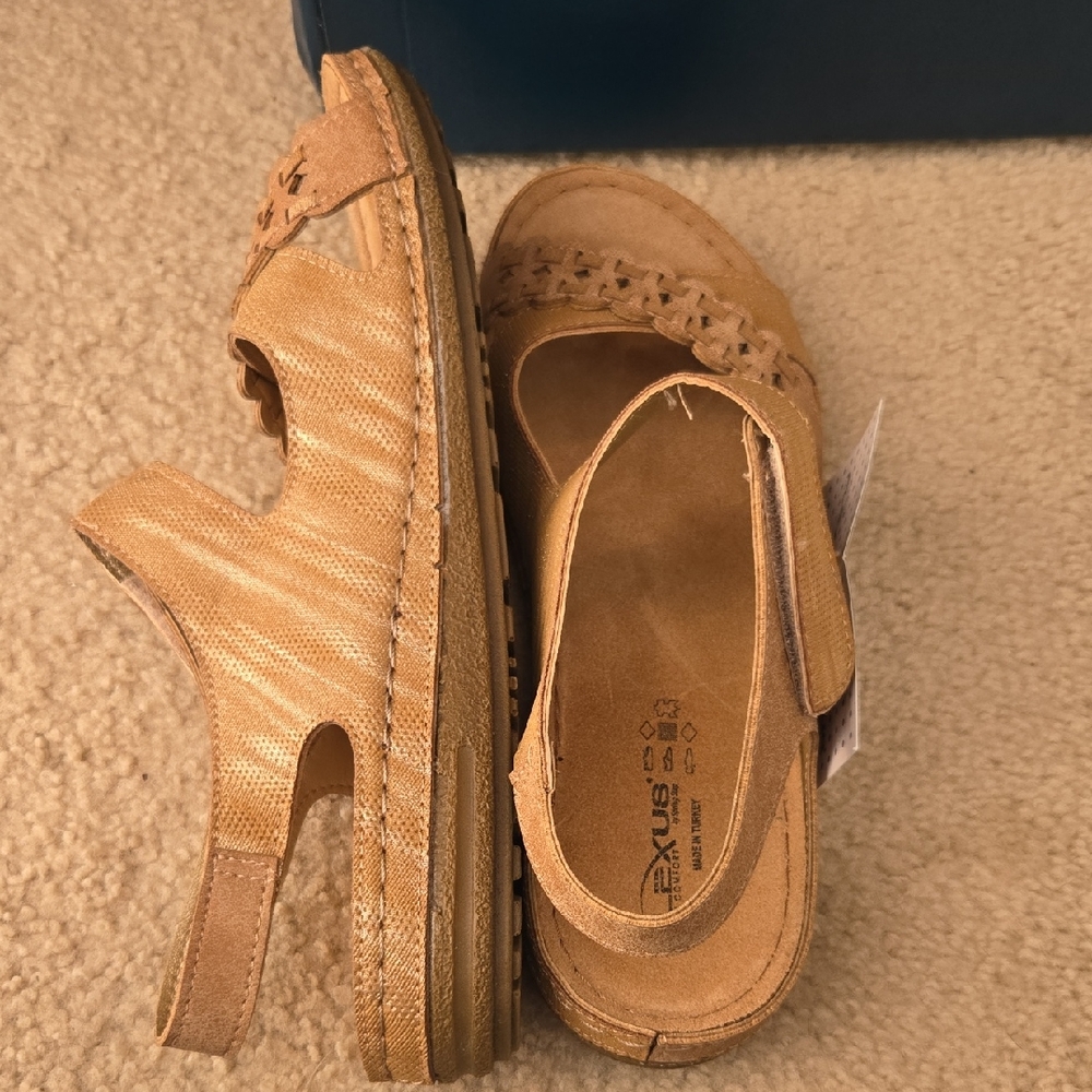 Spring Step Tan Leather Women's Sandals